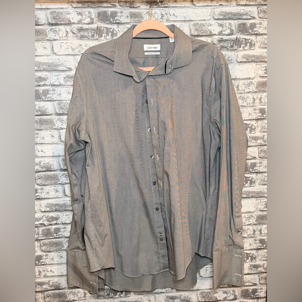 Calvin Klein Charcoal Dress Shirt for Men